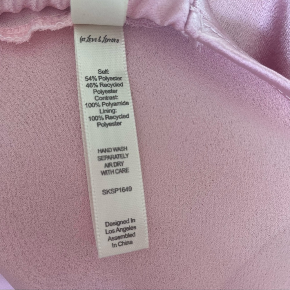 New! For Love and Lemons pink satin cutout slip dress nightie pink 15323 - Picture 12 of 14